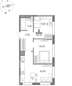 60,5 м², 3-комнатная квартира 4 500 000 ₽ - изображение 72