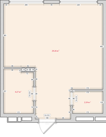 Квартира 35 м², 1-комнатная - изображение 1