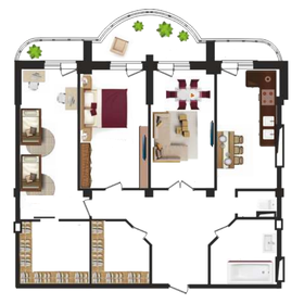Квартира 146,3 м², 3-комнатная - изображение 1