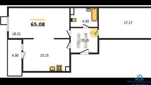 Квартира 65 м², 1-комнатная - изображение 1