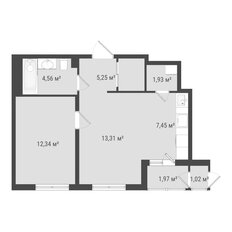 Квартира 46,9 м², 2-комнатная - изображение 2