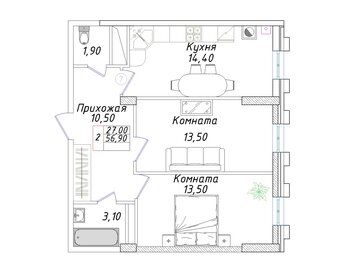 81,7 м², 3-комнатная квартира 3 900 000 ₽ - изображение 58