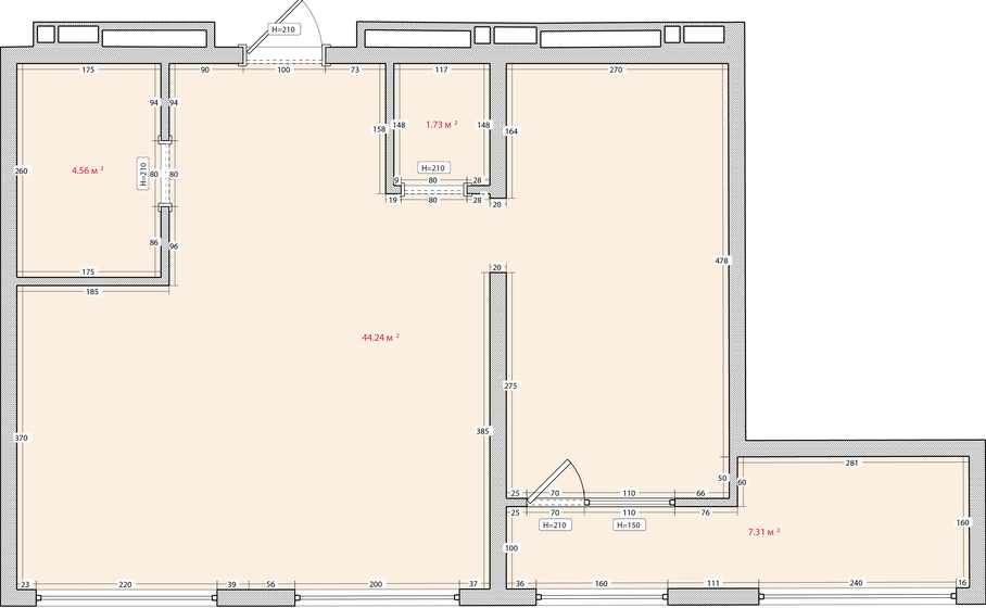 56,5 м², 2-комнатная квартира 8 000 400 ₽ - изображение 1