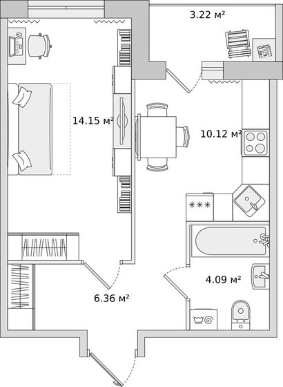 37,9 м², 1-комнатная квартира 5 983 097 ₽ - изображение 51