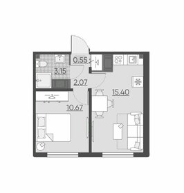 Квартира 31,8 м², 1-комнатная - изображение 1