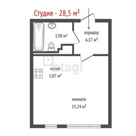 Квартира 28,5 м², студия - изображение 1