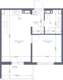 35,5 м², 1-комнатная квартира 6 629 150 ₽ - изображение 93
