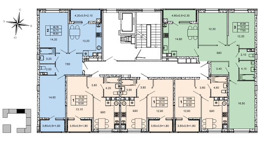 30 м², 1-комнатная квартира 3 200 000 ₽ - изображение 126