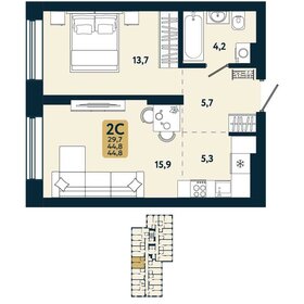 58,8 м², 2-комнатная квартира 6 700 000 ₽ - изображение 44