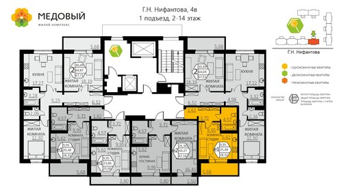 40,1 м², 1-комнатная квартира 3 700 000 ₽ - изображение 36