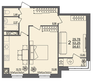 62,4 м², 4-комнатная квартира 5 200 000 ₽ - изображение 59