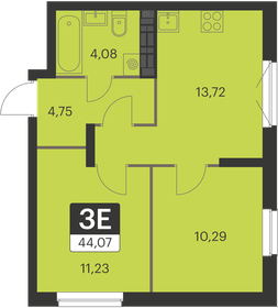 45 м², 2-комнатная квартира 5 500 000 ₽ - изображение 52