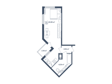 Квартира 32,2 м², студия - изображение 1