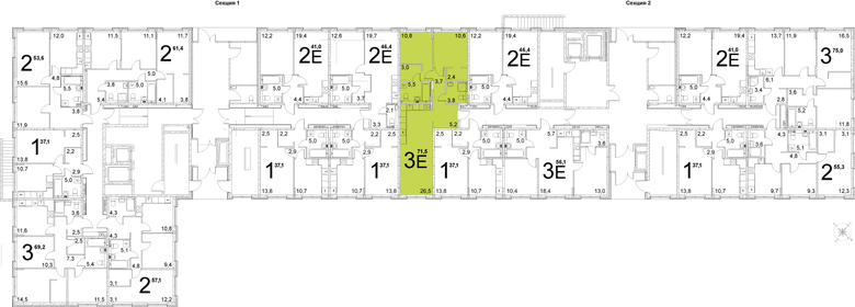 81 м², 2-комнатная квартира 8 991 000 ₽ - изображение 46