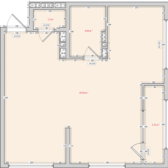 53,1 м², 2-комнатная квартира 7 200 360 ₽ - изображение 1