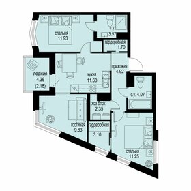 63 м², 3-комнатная квартира 9 129 200 ₽ - изображение 13