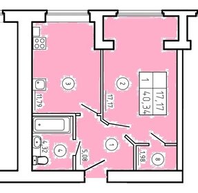 59,3 м², 3-комнатная квартира 2 500 000 ₽ - изображение 121