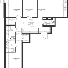 Квартира 103,5 м², 3-комнатная - изображение 2