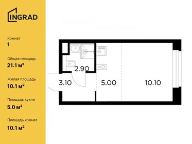 Квартира 21,1 м², 1-комнатная - изображение 1