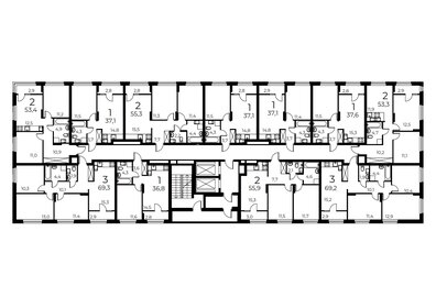 53,3 м², 2-комнатная квартира 8 954 400 ₽ - изображение 42