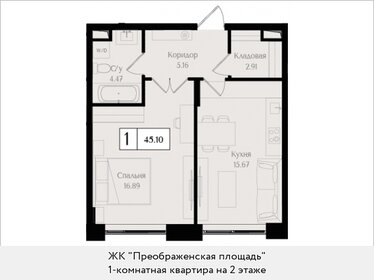38,2 м², 1-комнатная квартира 20 516 748 ₽ - изображение 19