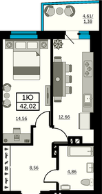 41,7 м², 1-комнатная квартира 5 883 930 ₽ - изображение 36