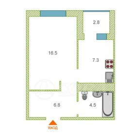 Квартира 32,8 м², 1-комнатная - изображение 1