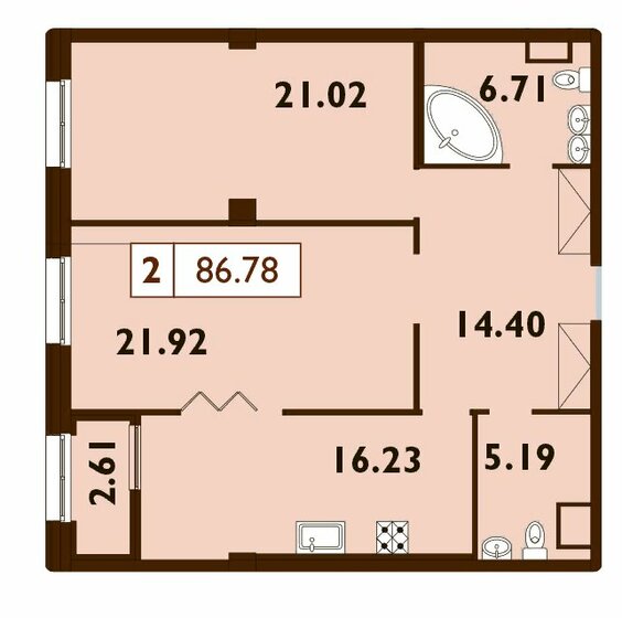 85,5 м², 2-комнатная квартира 36 400 000 ₽ - изображение 1