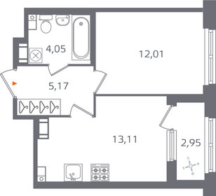 Квартира 35,8 м², 1-комнатная - изображение 1