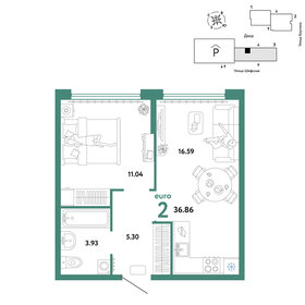 36,9 м², квартира-студия 6 090 000 ₽ - изображение 13