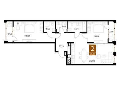 120,6 м², 3-комнатная квартира 19 000 000 ₽ - изображение 146