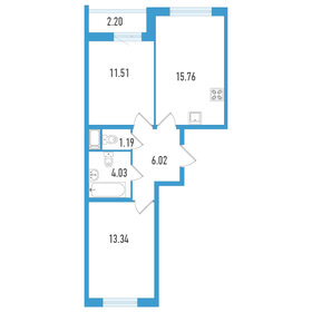 Квартира 52,5 м², 2-комнатная - изображение 1