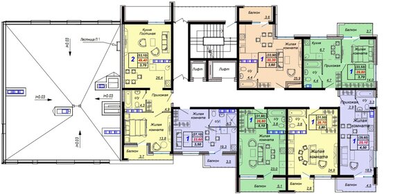 25 м², 1-комнатные апартаменты 11 550 000 ₽ - изображение 27