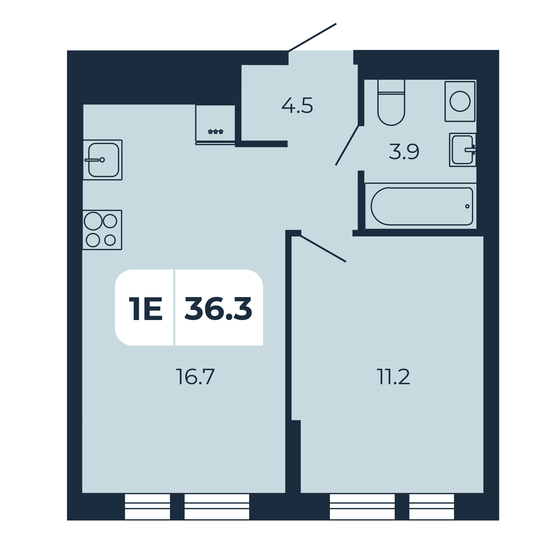 36,3 м², 1-комнатная квартира 5 027 550 ₽ - изображение 68