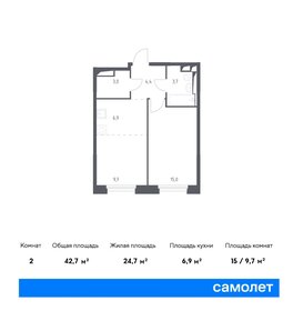 42,8 м², 1-комнатная квартира 13 677 322 ₽ - изображение 16