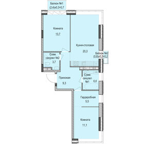 67 м², 2-комнатная квартира 11 503 000 ₽ - изображение 27