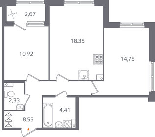 61,1 м², 2-комнатная квартира 14 750 000 ₽ - изображение 141
