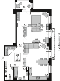 94,6 м², 2-комнатная квартира 13 300 000 ₽ - изображение 12