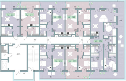 59,2 м², 2-комнатные апартаменты 13 235 200 ₽ - изображение 61