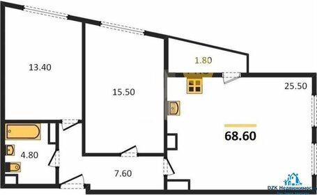 Квартира 69 м², 2-комнатная - изображение 5