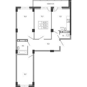 79,9 м², 3-комнатная квартира 17 200 072 ₽ - изображение 15