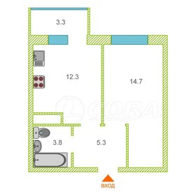 Квартира 35,4 м², 1-комнатная - изображение 1