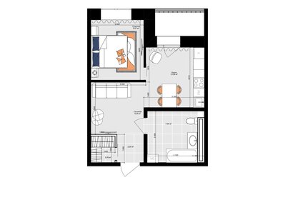 Квартира 44,5 м², 1-комнатная - изображение 2