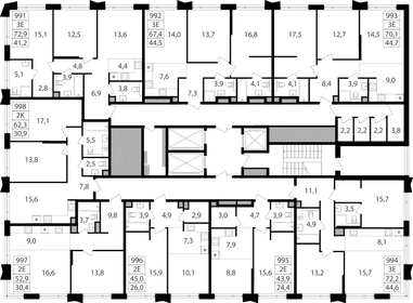 44,3 м², 2-комнатная квартира 20 199 990 ₽ - изображение 77