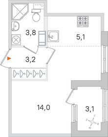 Квартира 27,7 м², студия - изображение 1