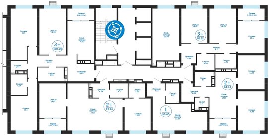 Квартира 108,3 м², 3-комнатная - изображение 2