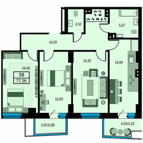 77,4 м², 3-комнатная квартира 9 100 000 ₽ - изображение 6