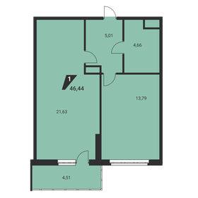 46,7 м², 1-комнатная квартира 7 462 800 ₽ - изображение 34