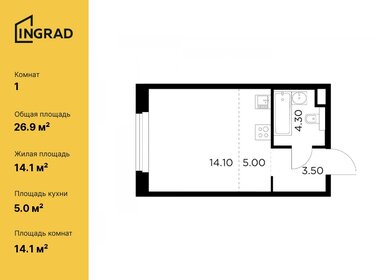 Квартира 26,9 м², студия - изображение 1