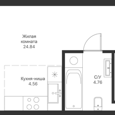 Квартира 38,1 м², студия - изображение 3